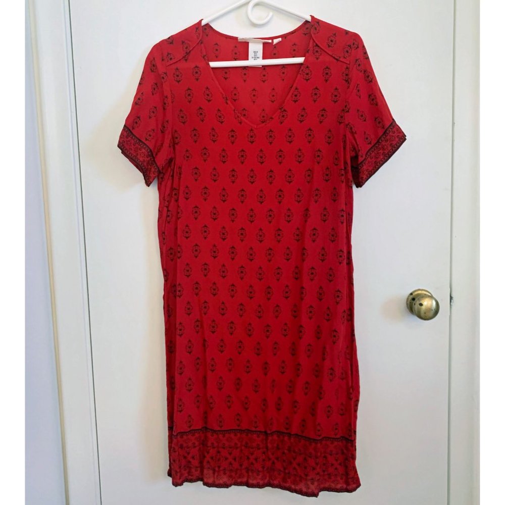 Red Shift Dress Size 6 H&M L.O.G.G.